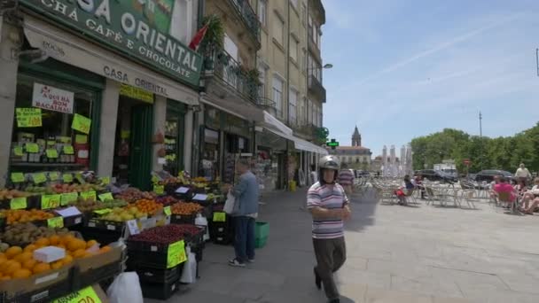 Restauranger Och Butiker Utomhus — Stockvideo