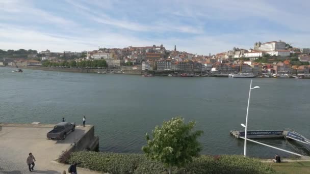 Porto Com Rio Douro — Vídeo de Stock