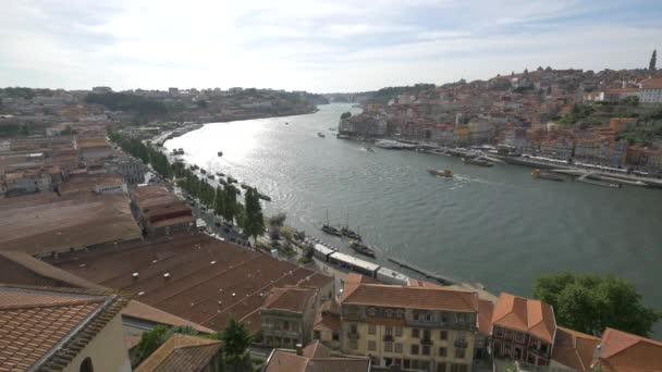 Douro River Porto — Stock Video