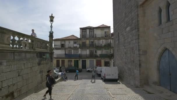 Vecchi Edifici Una Strada Ciottoli — Video Stock