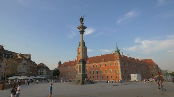 Sigismund Column Royal Castle Warsaw — Stock Video