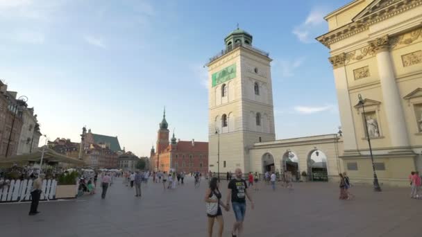 Observation Deck Sunny Day Warsaw — Stock Video