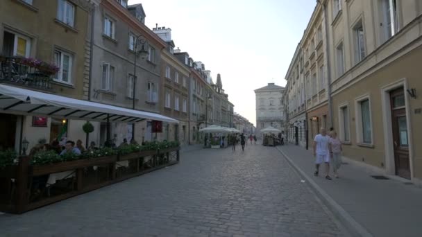 Restaurang Utomhus Freta Gata Warszawa — Stockvideo