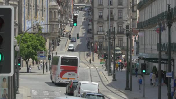 Вуличний Рух Вулиці Порто — стокове відео