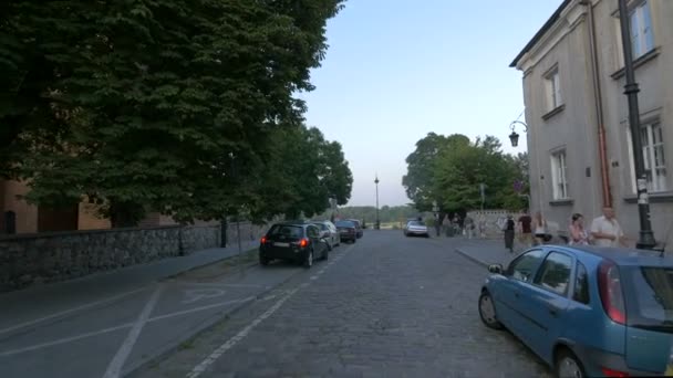 Coches Aparcados Calle Koscielna — Vídeo de stock