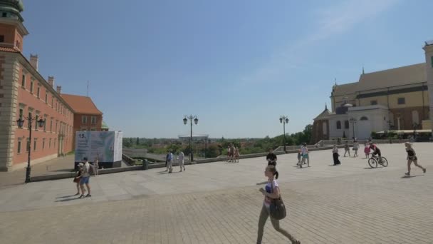 Caminar Día Soleado Casco Antiguo Varsovia — Vídeos de Stock