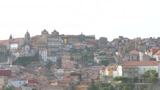 Porto Buildings Riverside — Stock Video