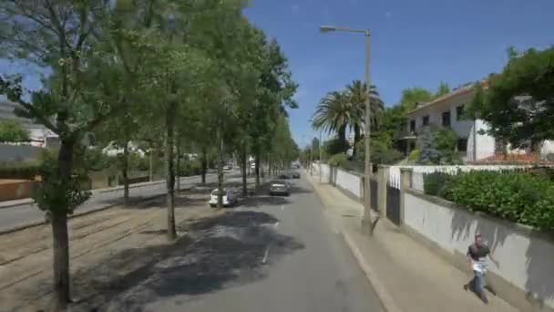 Straßenverkehr Auf Der Buovista Avenue Porto — Stockvideo