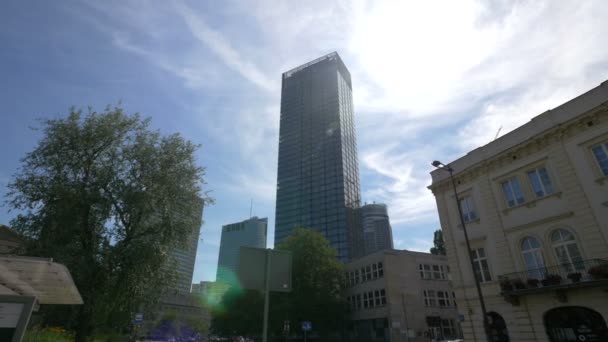 ワルシャワの高層ビルの眺め — ストック動画