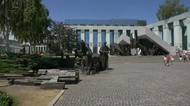 Pomnik Powstania Przed Sądem Najwyższym — Wideo stockowe