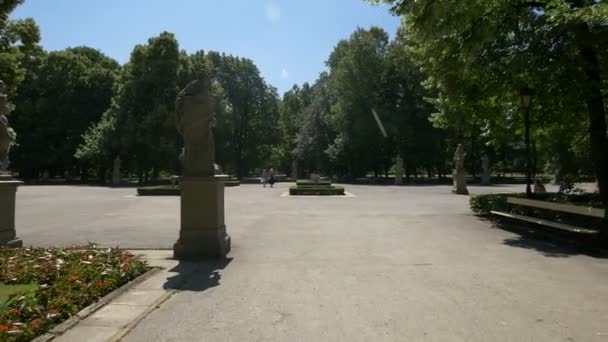 Der Sächsische Garten Warschau — Stockvideo