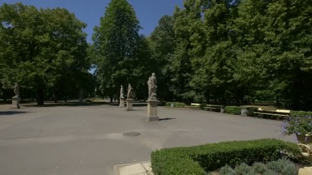 Varşova Daki Sakson Bahçesindeki Heykeller — Stok video