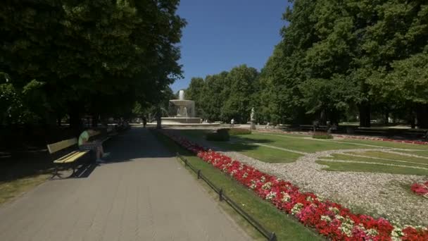 Скульптури Квіткові Парки Саксонському Саду — стокове відео