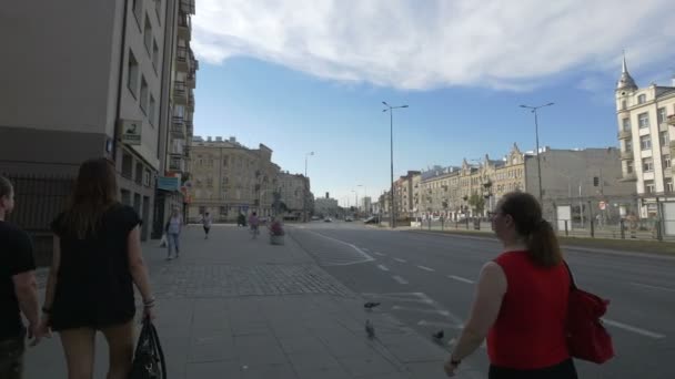 Ulica Targowa Warszawie — Wideo stockowe