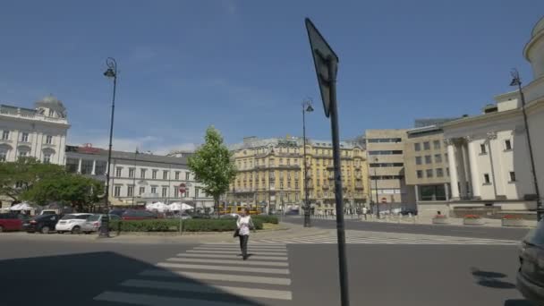 Drie Kruisen Plein Een Zonnige Dag — Stockvideo