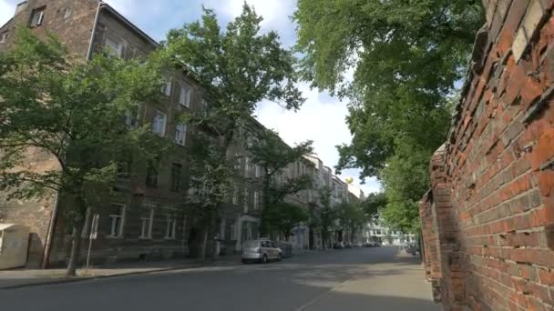 ฐและอาคารบนถนน Karola Marcinkow — วีดีโอสต็อก