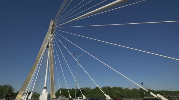 Ponte Della Santa Croce Sulla Vistola Varsavia — Video Stock