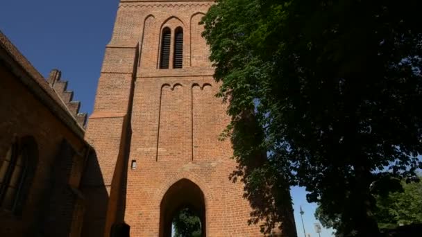 Varşova Daki Mary Kilisesi Nin Kulesi — Stok video