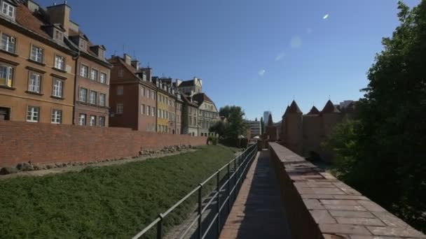 Barbican Warsaw Seen Jan Zachwatowicz Interwalls — Stock Video