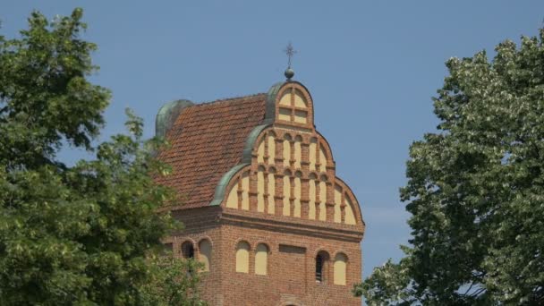 Башня Церкви Святой Марии Варшаве — стоковое видео