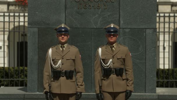 Guardias Las Fuerzas Armadas Guardia — Vídeo de stock