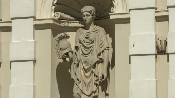 Vista Estátua Athena — Vídeo de Stock