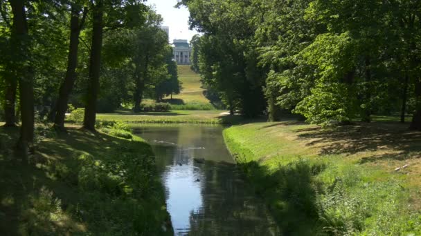 Belvedere Sarayı Lazienki Parkı Ndaki Bir Ara Sokaktan Görüldü — Stok video