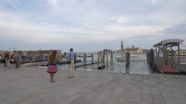 Laguna Venesia Terlihat Dari Riva Degli Schiavoni — Stok Video