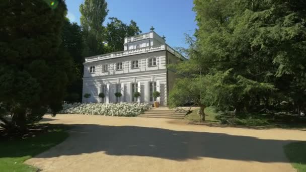 Lazienki Park Taki Küçük Beyaz Saray Varşova — Stok video