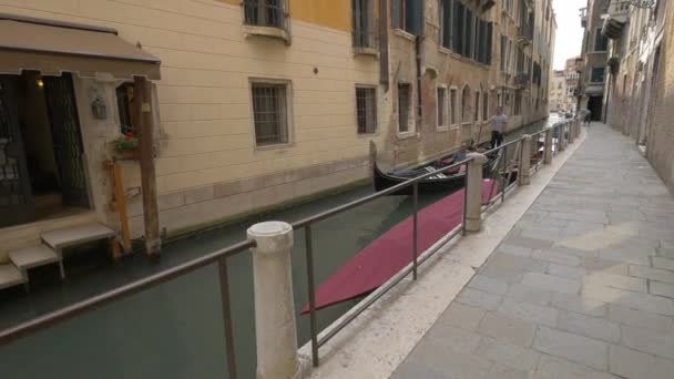 Coppia Seduta Gondola Visita Venezia — Video Stock