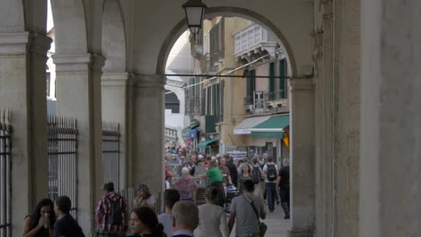 Korridor Med Människor Venedig Italien — Stockvideo