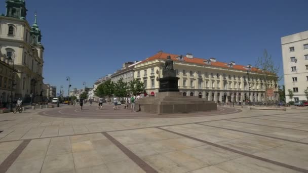 Estatua Copérnico Varsovia — Vídeo de stock