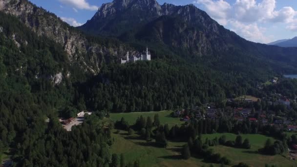 Luftaufnahme Von Schloss Neuschwanstein — Stockvideo