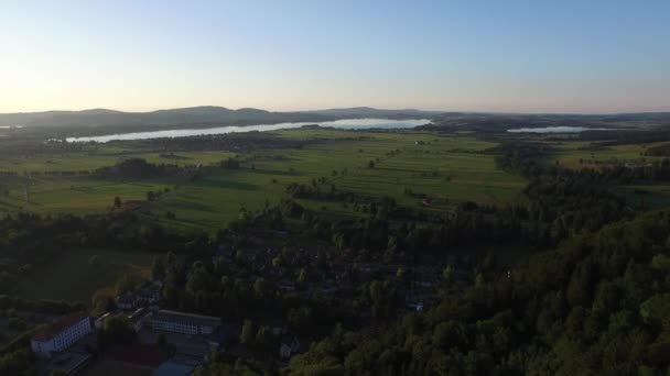 Vista Aerea Del Villaggio Hohenschwangau — Video Stock