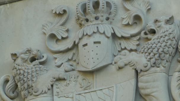 Königliches Wappen Auf Schloss Neuschwanstein — Stockvideo