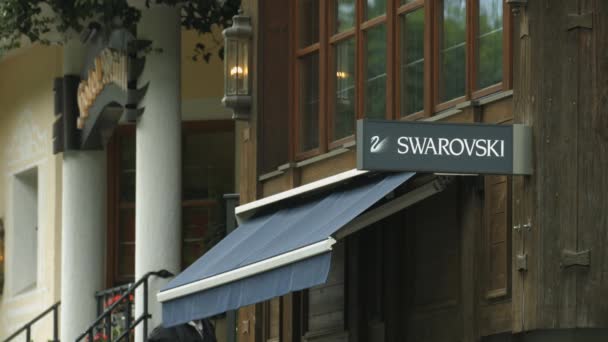 Swarovski Geschäft Schwangau — Stockvideo