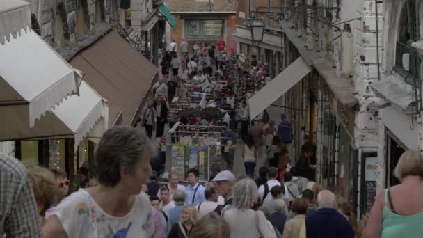 Crowded Street Venecia Italia — Vídeos de Stock