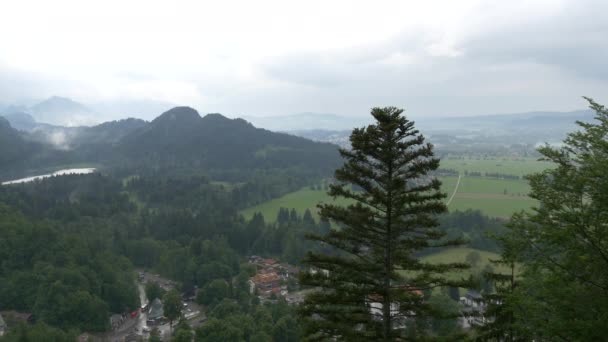 Zamek Alpsee Hohenschwangau Schwangau Niemcy — Wideo stockowe