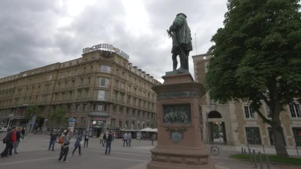 Christoph Herzog Von Wuerttembergs Staty — Stockvideo