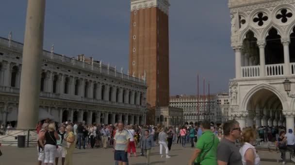 Sklon Colonne San Marco San Todaro Věž Svatého Marka — Stock video