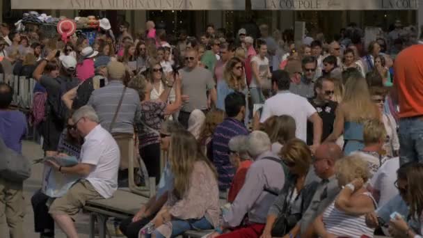 San Marco Meydanı Nda Çok Insan Var — Stok video