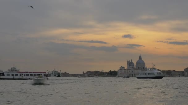 Die Venezianische Lagune Bei Sonnenuntergang — Stockvideo