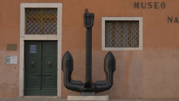 Anclaje Negro Museo Historia Naval — Vídeo de stock