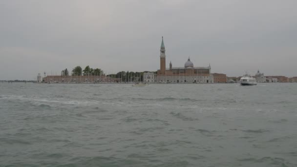 Piazza San Marco Vista Desde Laguna Veneciana — Vídeos de Stock