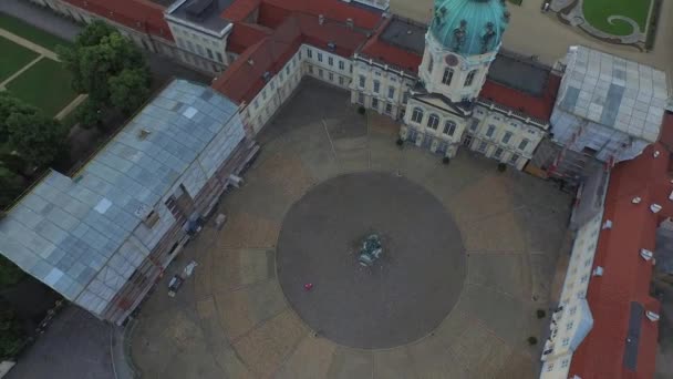 Aerial Praça Palácio Charlottenburg — Vídeo de Stock