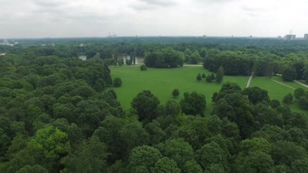 Vista Aérea Del Jardín Inglés Garten — Vídeo de stock