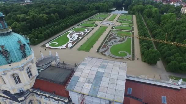Aerial View Charlottenburg Palace — Stock Video