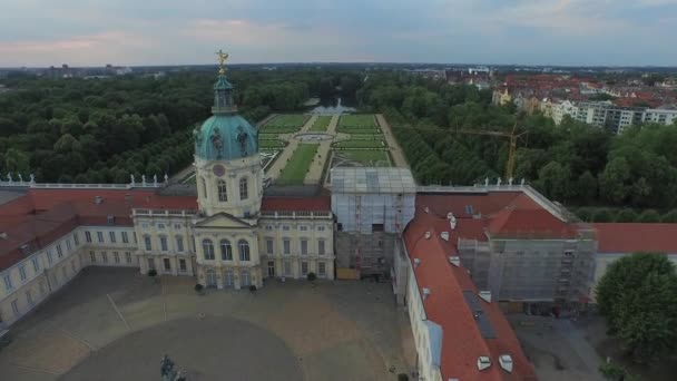 Luchtfoto Van Schloss Charlottenburg — Stockvideo