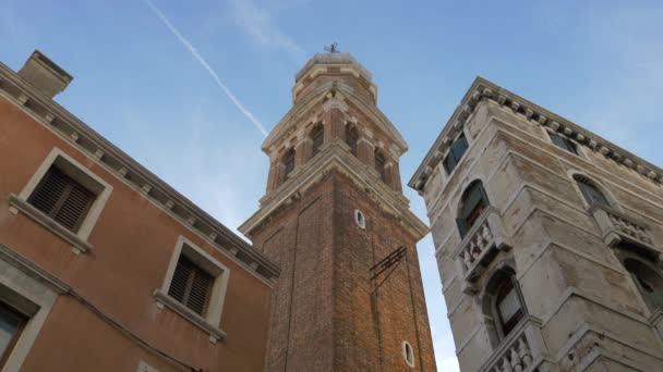Tower San Bartolomeo Church — Stock Video