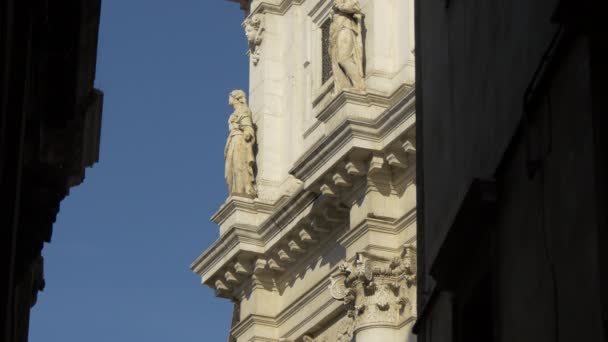 Estatuas Iglesia Santa Maria Della Salute — Vídeo de stock